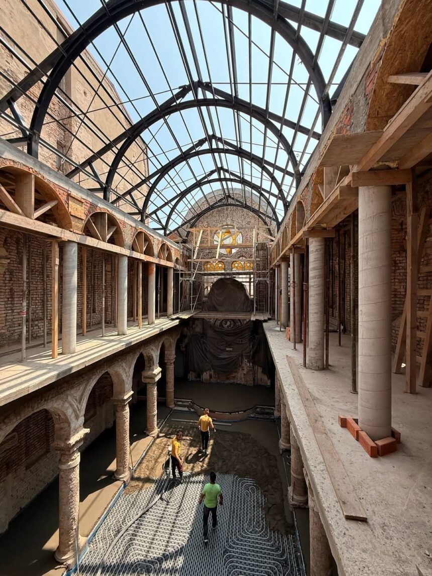 Reabilitarea Sinagogii Mari din Constanța avansează: șapa este turnată și urmează acoperișul 1 galerie foto reabilitarea sinagogii mari din constanta avanseaza sapa este turnata si urmeaza acoperisul 683e33ca148b4