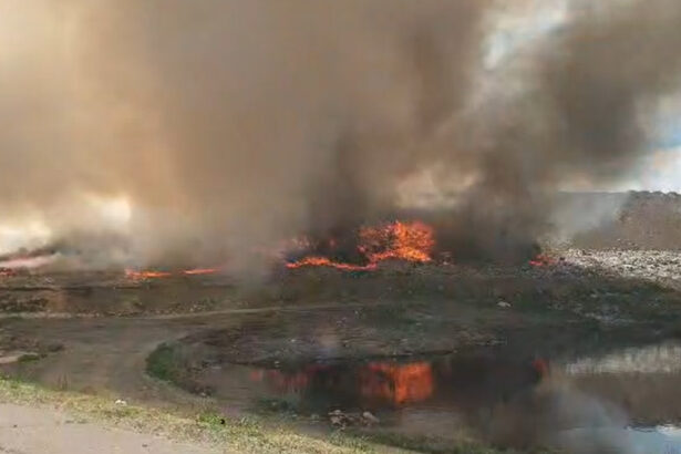 incendiu violent la groapa de gunoi de langa galati caz identic si in anul 2024 684ec02410fac