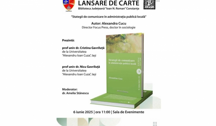 Lansare de carte: „Strategii de comunicare în administrația publică locală” la Biblioteca Județeană Constanța 1 lansare de carte strategii de comunicare in administratia publica locala la biblioteca judeteana constanta 6840206f75966
