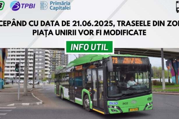 mai multe trasee ale stb se modifica incepand de sambata in zona piata unirii in capitala 68563fa2962aa