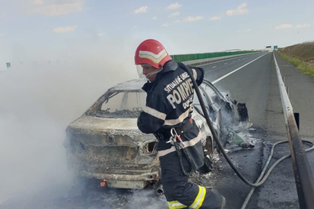 alerta un autoturism a luat foc pe a2 in zona medgidia 686698e2e30ab
