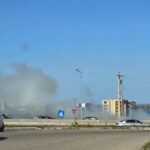 arde vegetatia uscata de pe malul lacului siutghiol la intrare in constanta 6867c3b3ccff1