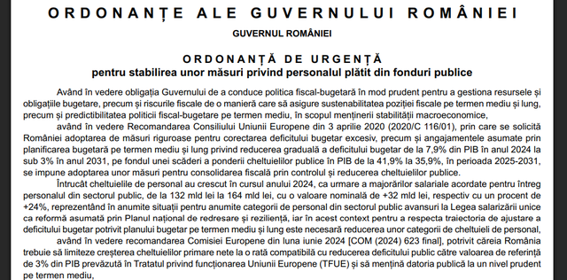 final ordonanta de urgenta cu sporurile din aparatul bugetar a aparut in monitorul oficial 68631881e4534