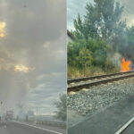 galerie foto trafic deviat de pe autostrada a2 din cauza incendiilor de vegetatie circulatia spre bucuresti oprita intre sarulesti si lehliu 686fe6d6725ab