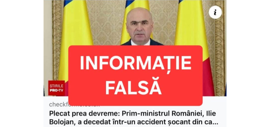 MAI atrage atenția asupra unui FAKE NEWS: Ilie Bolojan NU a fost implicat într-un accident rutier 1 mai atrage atentia asupa unui fake news ilie bolojan nu a fost implicat intr un accident rutier 68668e59917ff