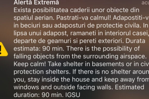 news alert mesaj ro alert in tulcea populatia avertizata in legatura cu posibilitatea caderii unor obiecte din spatiul aerian anuntul mapn 6864b2130c4a4