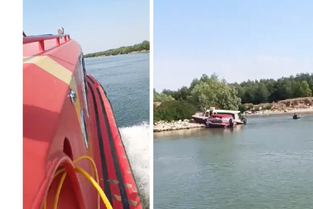 video accident naval la tulcea o ambarcatiune cu 12 persoane la bord s a izbit in malul dunarii 6868d267bf277