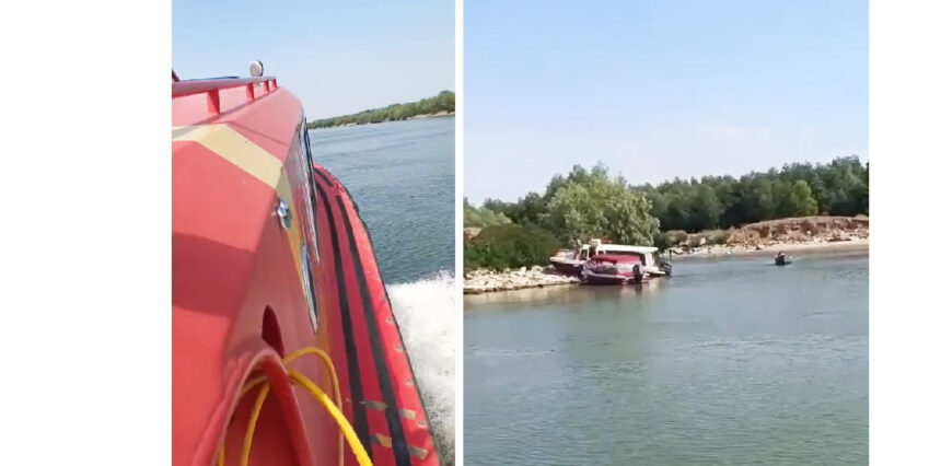 video accident naval la tulcea o ambarcatiune cu 12 persoane la bord s a izbit in malul dunarii 6868d267bf277