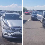 video accident rutier in lant pe autostrada toti sunteti piloti cu ochii in telefon si talpa atata stiti 6885e887e5576
