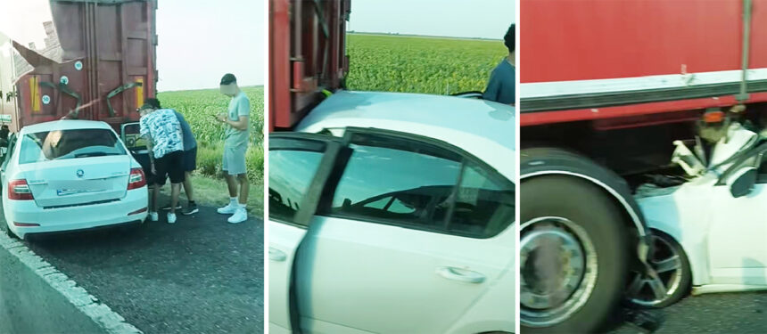 video accident spectaculos pe autostrada a2 pe sensul bucuresti constanta traficul este restrictionat 686e185a19395