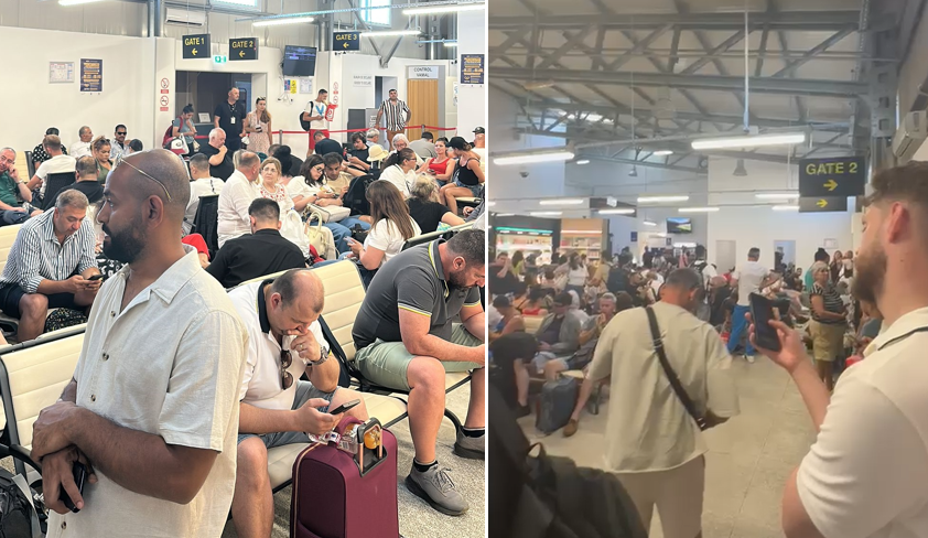 video aglomeratie mare in terminalul plecari de pe aeroportul international mihail kogalniceanu constanta pasagerii reclama aerul irespirabil din incinta 6873ee938a1e1