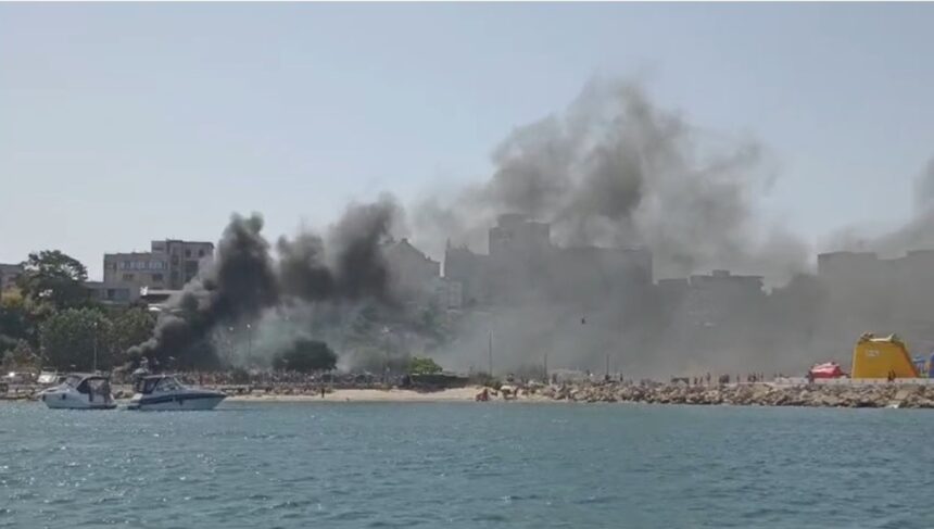 video incendiu violent in portul tomis aproape de plaja modern fum dens spre plaja o persoana a ajuns la spital cu arsuri de gradul 1 2 si 3 6884d650e7dc0