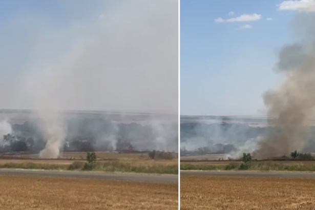 video mai multe anexe gospodaresti au ars in casimcea judetul tulcea focul a pornit de la un incendiu de vegetatie 6867c05772e1f