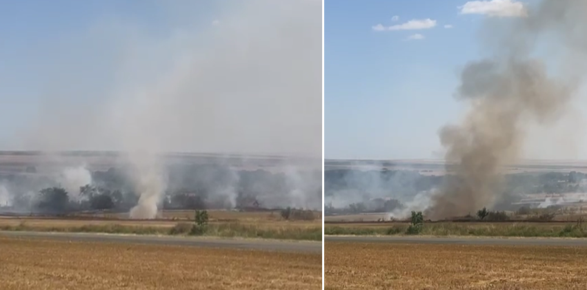 video mai multe anexe gospodaresti au ars in casimcea judetul tulcea focul a pornit de la un incendiu de vegetatie 6867c05772e1f