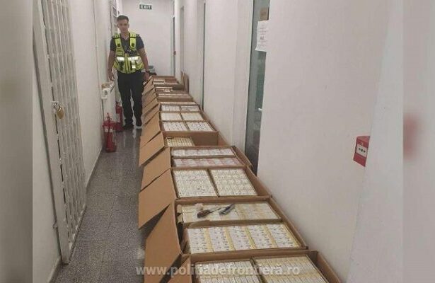 20 000 de pachete cu tigari de contrabanda descoperite de politistii de frontiera de la negru voda 68ad95132aee5