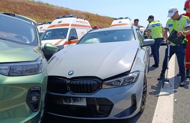 accident rutier cu 5 autoturisme implicate pe autostrada a2 bucuresti constanta 68ac3572a526e