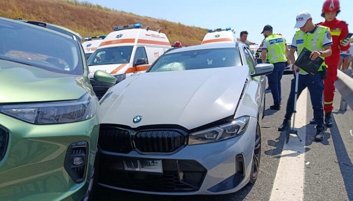 accident rutier cu 5 autoturisme implicate pe autostrada a2 bucuresti constanta 68ac3572a526e
