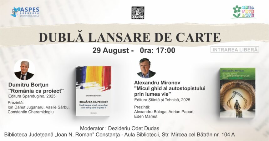 Alexandru Mironov și Dumitru Borțun: Lansare de carte la Biblioteca Județeană Constanța 1 alexandru mironov si dumitru bortun dubla lansare de carte la biblioteca judeteana constanta 68b21f387f4ff