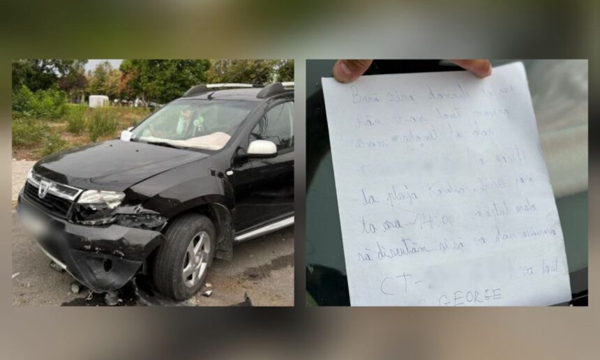 eforie un sofer si a gasit masina lovita dar a avut parte de o surpriza ce mesaj i a lasat presupusul autor 68a8b18a2cd96