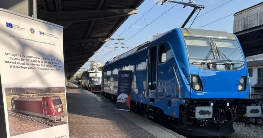 Prima locomotivă electrică Alstom Traxx a ajuns în România și este testată la Făurei, atingând 200 km/h și având capacitatea de a tracta 16 vagoane. 1 foto prima locomotiva electrica alstom traxx a ajuns in romania si este testata la faurei atinge 200 km h si poate tracta 16 vagoane 6894cd4e7f66b