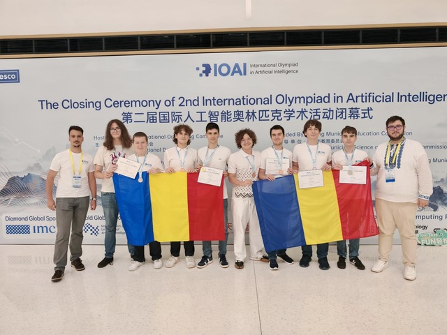 Opt medalii câștigate de elevii români la Olimpiada de Inteligență Artificială 1 opt medalii obtinute de elevii romani la olimpiada de inteligenta artificiala 6895d3bc4f555