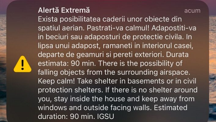 ro alert pentru zona de nord a judetului tulcea exista posibilitatea caderii unor obiecte din spatiul aerian 68a55439a00be