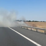 video autostrada soarelui inchisa din cauza unui incendiu de vegetatie traficul catre bucuresti a fost deviat 6899d41222489