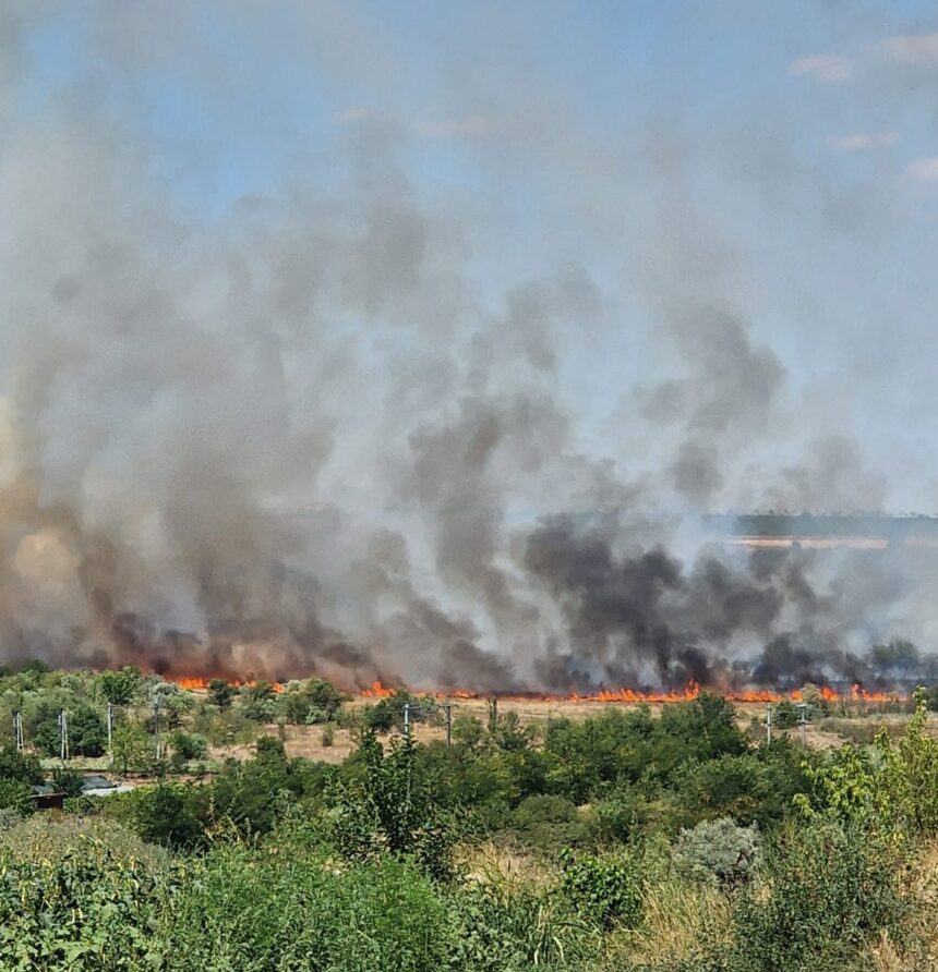 video circulatia feroviara suspendata dupa incendiul violent izbucnit langa medgidia 68a1e97e1256c