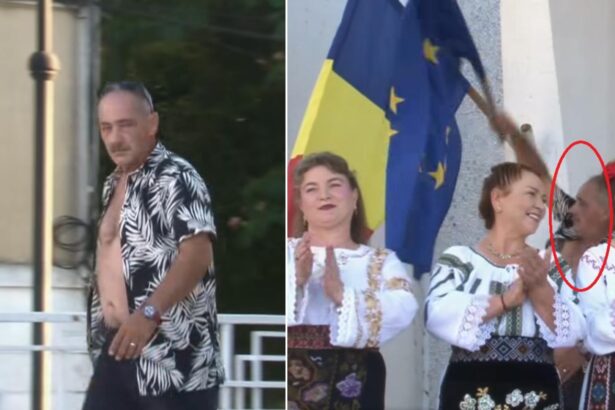 video scandalos un individ a inlaturat steagurile uniunii europene de la casa de cultura din mangalia in timpul unui spectacol 6899f1c53f152