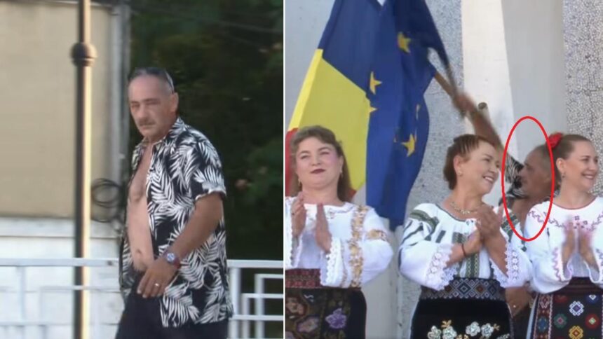 video scandalos un individ a inlaturat steagurile uniunii europene de la casa de cultura din mangalia in timpul unui spectacol 6899f1c53f152