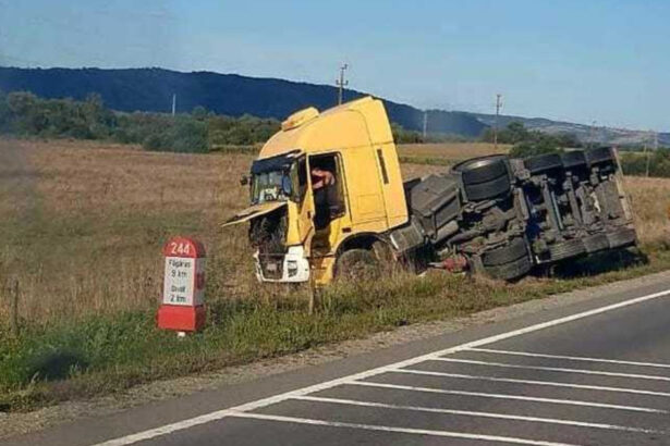 cisterna cu acid sulfuric rasturnata pe dn 1 in judetul brasov traficul rutier deviat pe rute ocolitoare 68c993d09a22f