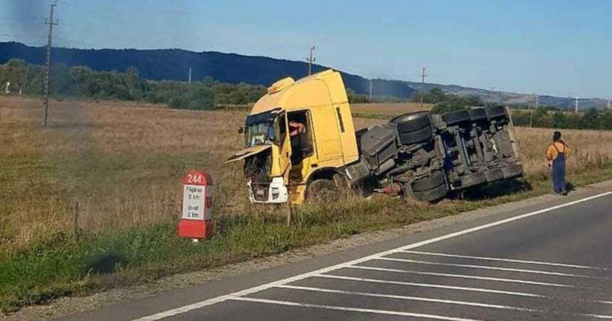 cisterna cu acid sulfuric rasturnata pe dn 1 in judetul brasov traficul rutier deviat pe rute ocolitoare 68c993d09a22f