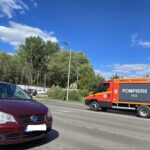 foto alerta la iesirea din costanta spre ovidiu pompierii intervin cu autospecialele de stingere si cele de prima interventie si comanda 68cd401589273