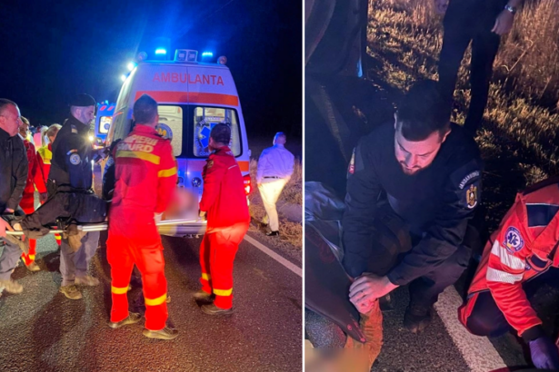 foto jandarmii au acordat primul ajutor victimelor accidentului de pe dn 22 din zona palazu mic 68d99199e9908