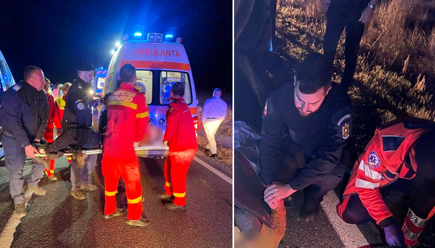 foto jandarmii au acordat primul ajutor victimelor accidentului de pe dn 22 din zona palazu mic 68d99199e9908