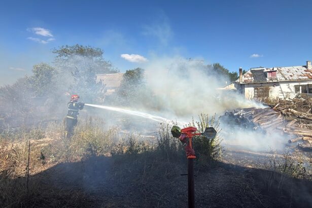 foto video desfasurare de forte a pompierilor din tulcea in localitatile vacareni si cataloi locuinte in pericol sa ia foc 68d13ff7d29a1