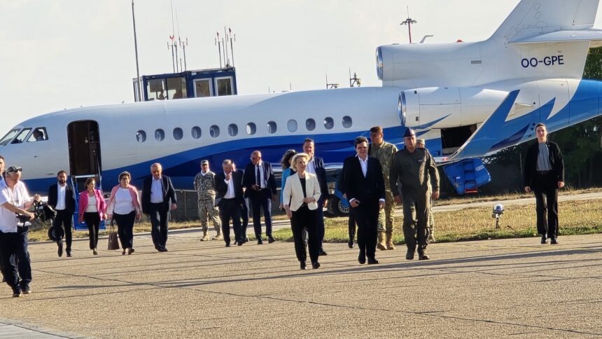 foto video presedintele comisiei europene ursula von der leyen la baza 57 aeriana mihail kogalniceanu romania este un aliat si un partener cheie pentru flancul nato 68b5ba07ccb40