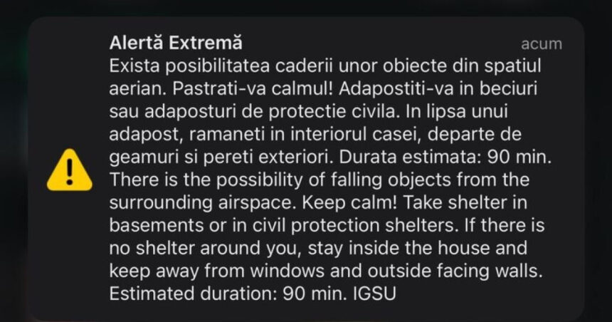 news alert ro alert pentru zona de nord a judetului tulcea risc de cadere a unor obiecte din spatiul aerian 68c59848f2d3b