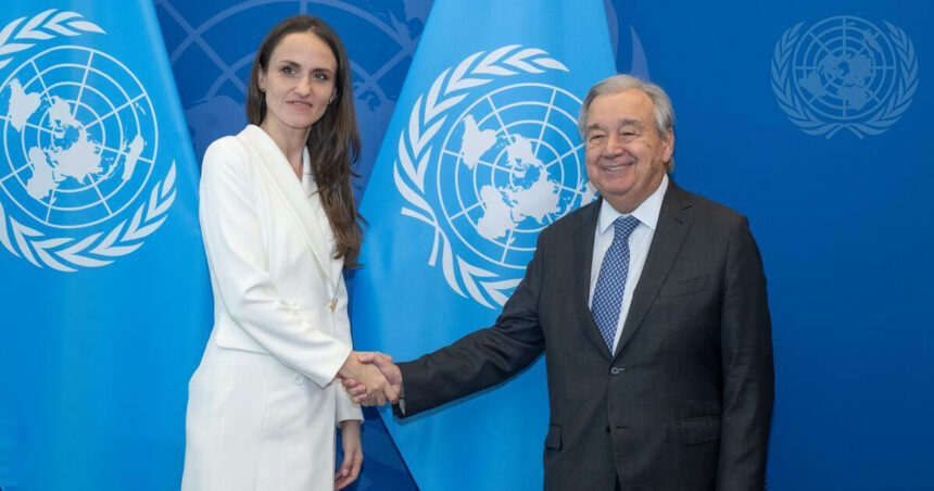 oana toiu s a intalnit cu secretarul general onu antonio guterres am avut o discutie consistenta 68d92a0e62f8a