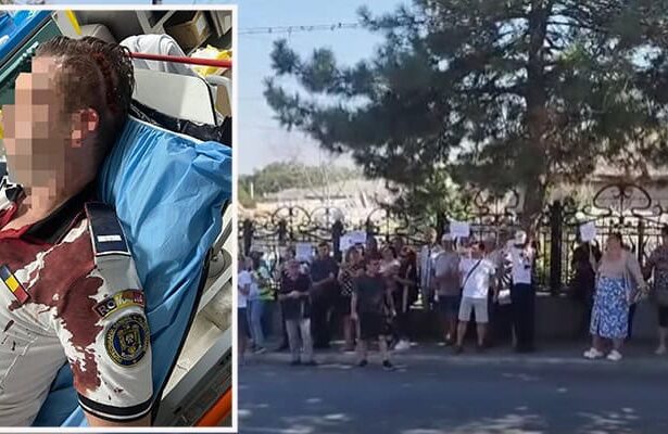 protest spontan dupa ce un politist din babadag a fost lovit cu bata in cap 68b91ab4cd1a8