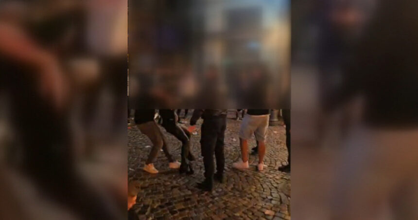 scandal in centrul vechi trei agenti de paza retinuti dupa ce au snopit in bataie mai multi tineri 68d99a8e20c74
