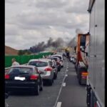 un camion incarcat cu granule de plastic a luat foc pe autostrada a2 circulatia rutiera a fost deviata 68d688c8441cd