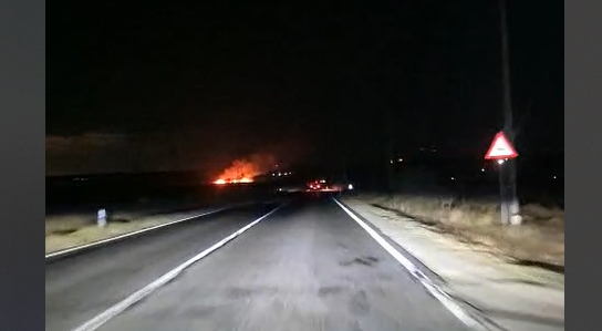 video incendiu puternic in zona sibioara focul se poate observa de pe dn 22 68d82e90d85d7