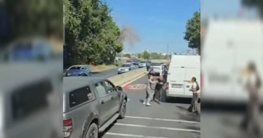 video scandal in trafic la intrarea in constanta soferi filmati in timp ce se bat in mijlocul drumului 68bd96b7e90c8