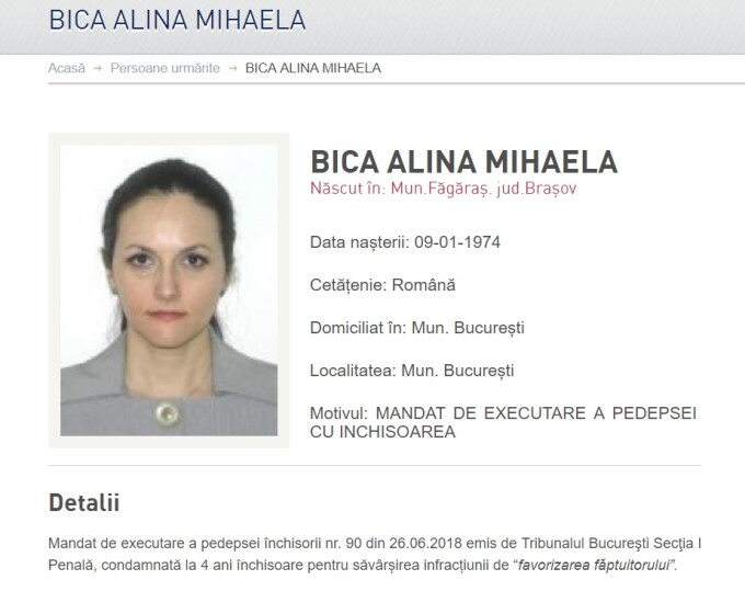 curtea de apel bucuresti a retras mandatul de arestare a fostei sefe diicot alina bica 68e00cf9ba61d