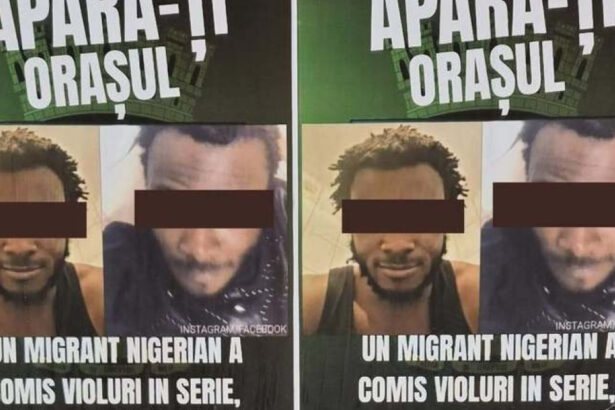 foto afise cu un nigerian arestat si acuzat de viol lipite in capitala cu mesajul apara ti orasul politia vrea sa stie cine e in spate 68de96b937a9a