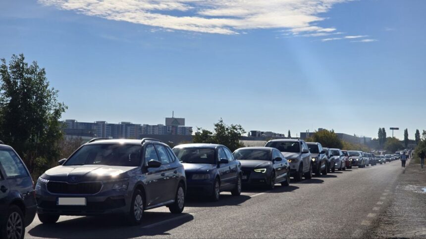 foto atentie soferi evitati varianta ovidiu se circula bara la bara 68e21fe2792ee