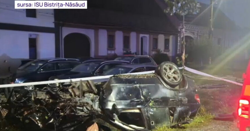 momentul in care o soferita care bause alcool se rastoarna cu masina 3 oameni au fost raniti printre care si un copil 68e221ebe4434