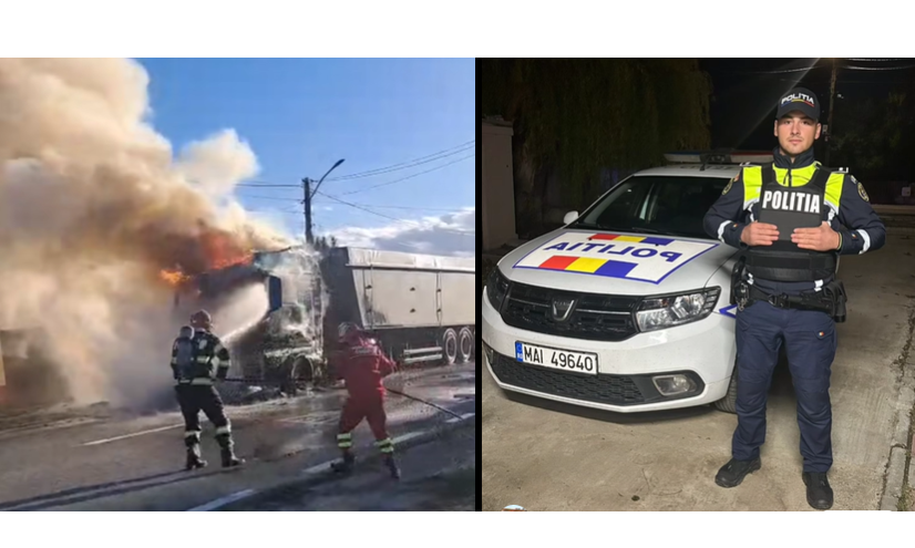 politistul flavian enachie a prevenit o tragedie pe sosea a fost primul care a intervenit la incendiul din castelu 68eb690d38975