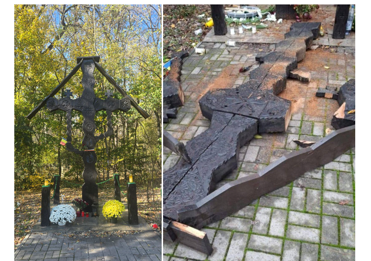 troita de la tancabesti unde era comemorat liderul legionar corneliu zelea codreanu a fost distrusa de persoane necunoscute 692a9eed7eed1